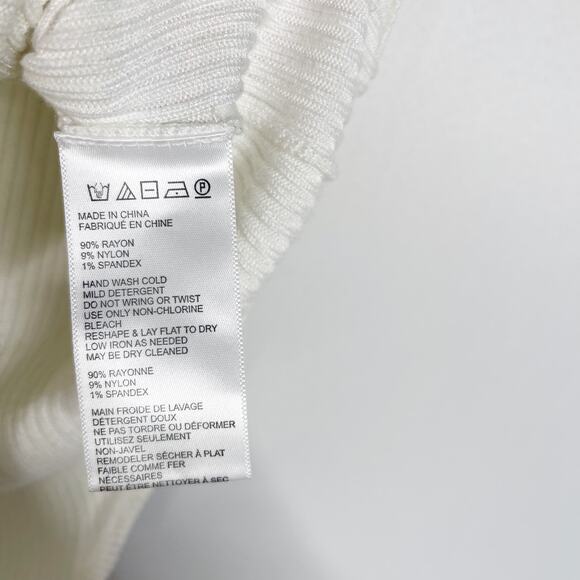 Free People Small S White On Point Bodysuit Sleeveless Knit Ribbed Mock Neck - Picture 10 of 14